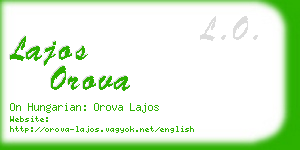 lajos orova business card